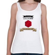 PRINTFASHION A Világ Legjobb Kalandmestere (Fekete) - Női atléta - Fehér