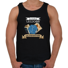 PRINTFASHION A Világ Legjobb Kalandmestere (kék) - Férfi atléta - Fekete