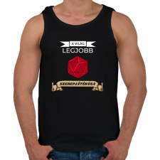 PRINTFASHION A Világ Legjobb Szerepjátékosa - Férfi atléta - Fekete atléta, trikó