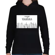 PRINTFASHION A világ legjobb tanára - Ceruzákkal - Női kapucnis pulóver - Fekete női pulóver, kardigán
