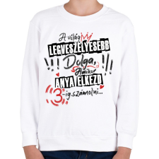 PRINTFASHION A világ legveszélyesebb dolga - Gyerek pulóver - Fehér gyerek pulóver, kardigán