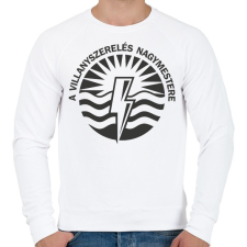 PRINTFASHION A villanyszerelés nagymestere - Férfi pulóver - Fehér férfi pulóver, kardigán