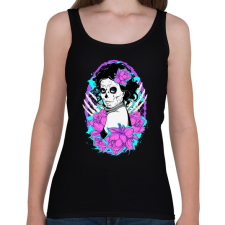 PRINTFASHION A virágos lány - Női atléta - Fekete női trikó