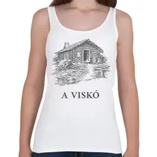 PRINTFASHION A viskó - Női atléta - Fehér női trikó
