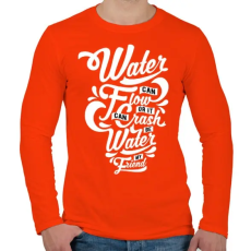 PRINTFASHION A víz a barátom - Férfi hosszú ujjú póló - Narancs