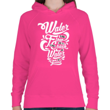 PRINTFASHION A víz a barátom - Női kapucnis pulóver - Fukszia női pulóver, kardigán