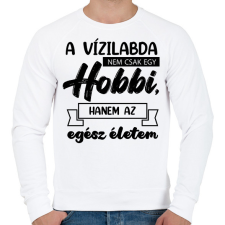 PRINTFASHION A vízilabda nem csak egy hobbi - Férfi pulóver - Fehér férfi pulóver, kardigán