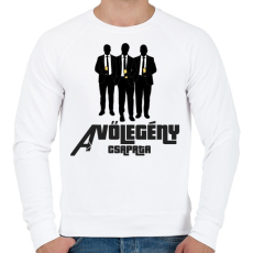 PRINTFASHION A VŐLEGÉNY CSAPATA - Férfi pulóver - Fehér
