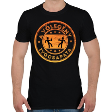 PRINTFASHION A vőlegény ivócsapata - Férfi póló - Fekete