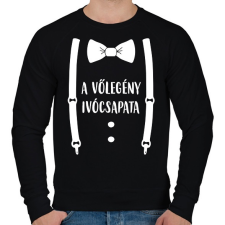 PRINTFASHION A vőlegény ivócsapata - Férfi pulóver - Fekete férfi pulóver, kardigán