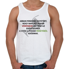 PRINTFASHION A vörösbor jót tesz az egészségnek - Férfi atléta - Fehér