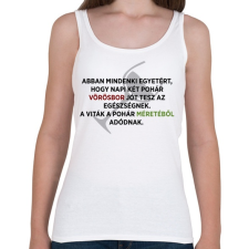 PRINTFASHION A vörösbor jót tesz az egészségnek - Női atléta - Fehér női trikó