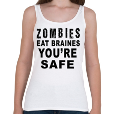 PRINTFASHION A zombik agyat esznek! - Női atléta - Fehér