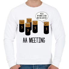 PRINTFASHION AA meeting - Férfi pulóver - Fehér