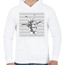 PRINTFASHION Aaaah! - Kecske - Férfi kapucnis pulóver - Fehér férfi pulóver, kardigán