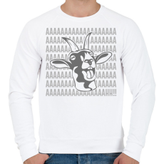 PRINTFASHION Aaaah! - Kecske - Férfi pulóver - Fehér