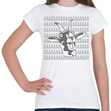 PRINTFASHION Aaaah! - Kecske - Női póló - Fehér
