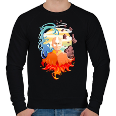 PRINTFASHION Aang legendája - Férfi pulóver - Fekete