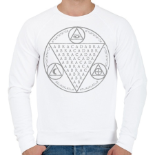 PRINTFASHION Abracadabra - Férfi pulóver - Fehér férfi pulóver, kardigán