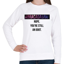 PRINTFASHION Abracadabra! - Női pulóver - Fehér női pulóver, kardigán