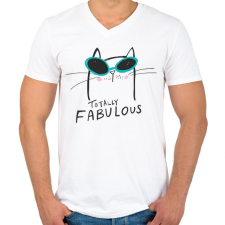 PRINTFASHION Abszolút mesés - Férfi V-nyakú póló - Fehér férfi póló