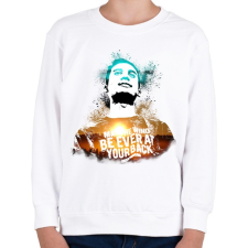 PRINTFASHION absztrakt férfi portré - Gyerek pulóver - Fehér gyerek pulóver, kardigán