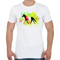 PRINTFASHION absztrakt ló - Férfi póló - Fehér