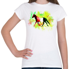 PRINTFASHION absztrakt ló - Női póló - Fehér női póló