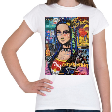 PRINTFASHION Absztrakt Mona - Női póló - Fehér