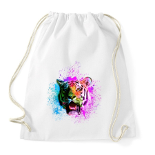 PRINTFASHION absztrakt tigris arc2 - Sportzsák, Tornazsák - Fehér tornazsák