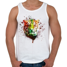 PRINTFASHION absztrakt tigris arc - Férfi atléta - Fehér