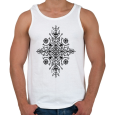 PRINTFASHION Absztrakt tribal minta - Férfi atléta - Fehér