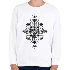 PRINTFASHION Absztrakt tribal minta - Gyerek pulóver - Fehér