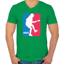 PRINTFASHION ACDC Angus - Férfi V-nyakú póló - Zöld férfi póló