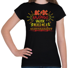 PRINTFASHION ACDC rajongó - Női póló - Fekete női póló