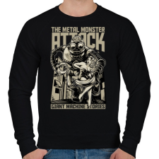 PRINTFASHION Acélszörny - Férfi pulóver - Fekete férfi pulóver, kardigán