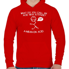 PRINTFASHION ACID - Férfi kapucnis pulóver - Piros