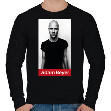 PRINTFASHION Adam Beyer - Férfi pulóver - Fekete