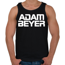 PRINTFASHION Adam Beyer white - Férfi atléta - Fekete