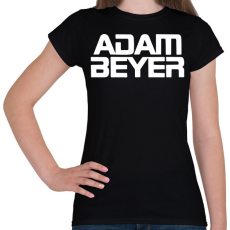PRINTFASHION Adam Beyer white - Női póló - Fekete