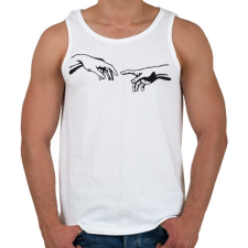 PRINTFASHION Ádám Teremtése - Férfi atléta - Fehér atléta, trikó