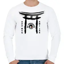 PRINTFASHION Add meg az ördögnek - Férfi pulóver - Fehér férfi pulóver, kardigán