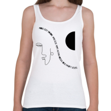 PRINTFASHION Addig légy boldog - Női atléta - Fehér női trikó