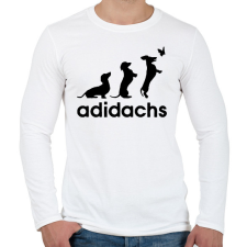 PRINTFASHION Adidachs - Férfi hosszú ujjú póló - Fehér férfi póló