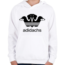 PRINTFASHION Adidachs - Gyerek kapucnis pulóver - Fehér gyerek pulóver, kardigán