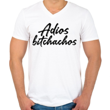 PRINTFASHION Adios bitchachos - Férfi V-nyakú póló - Fehér férfi póló