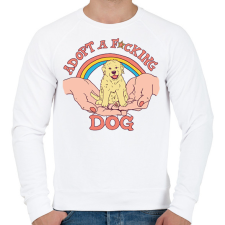 PRINTFASHION Adopt a dog - Férfi pulóver - Fehér férfi pulóver, kardigán