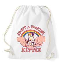 PRINTFASHION Adopt a kitten - Sportzsák, Tornazsák - Fehér tornazsák