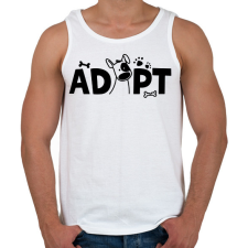 PRINTFASHION Adopt - Örökbefogadás - Férfi atléta - Fehér atléta, trikó