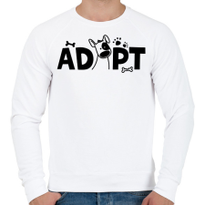 PRINTFASHION Adopt - Örökbefogadás - Férfi pulóver - Fehér férfi pulóver, kardigán